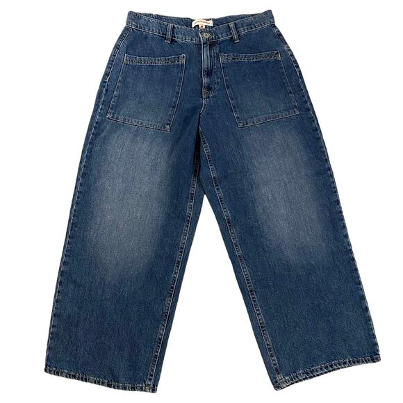 Lucky Brand Size 10 30 High Rise Wide Leg Crop Jeans Cropped - Picture 3 of 9